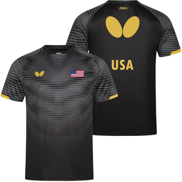 Butterfly USA Team 25 Shirt - Black - Front/Back
